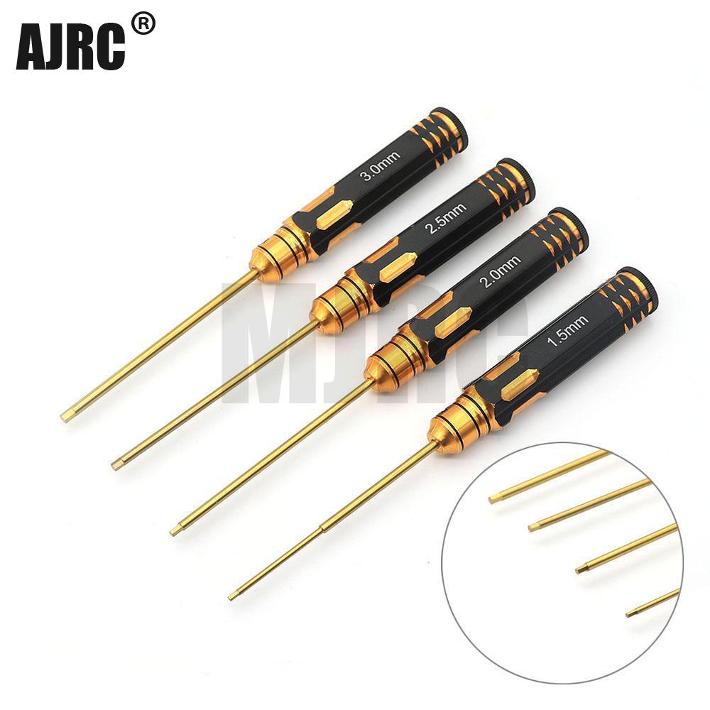 Rc Hobby Electric Screwdriver - Ajrc 4pcs/set Titanium Plating 1.5/2/2.5/3mm Hexagon
