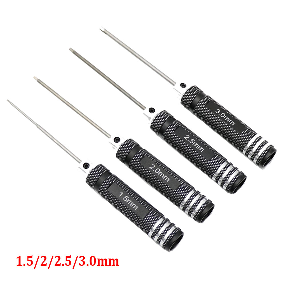 4PCS 1.5/2/2.5/3.0mm Black Hex - Rc Hobby Electric Screwdriver recension och pris